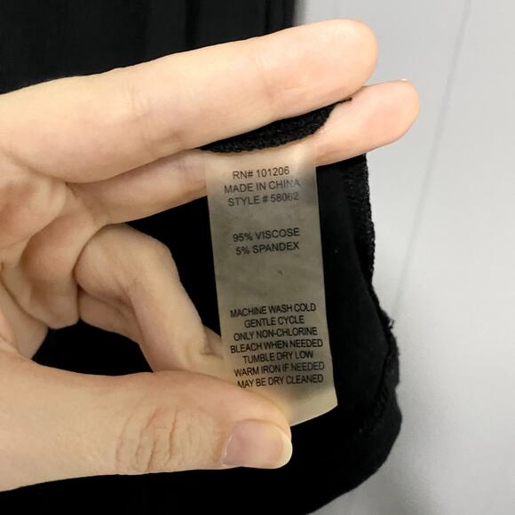 Soft Surroundings Black Soft Stretchy Knit Long Sleeve Lagenlook Boho Tunic 1X - Picture 2 of 6